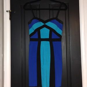 XOXO Bright Blue Turquoise BodyCon Mini Dress 5/6